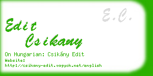 edit csikany business card
